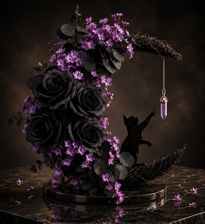 Handmade Cat Moon Wreaths